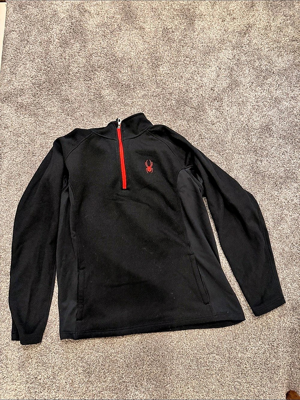 Spyder Transport Quarter-Zip Fleece Pullover Men's Black
